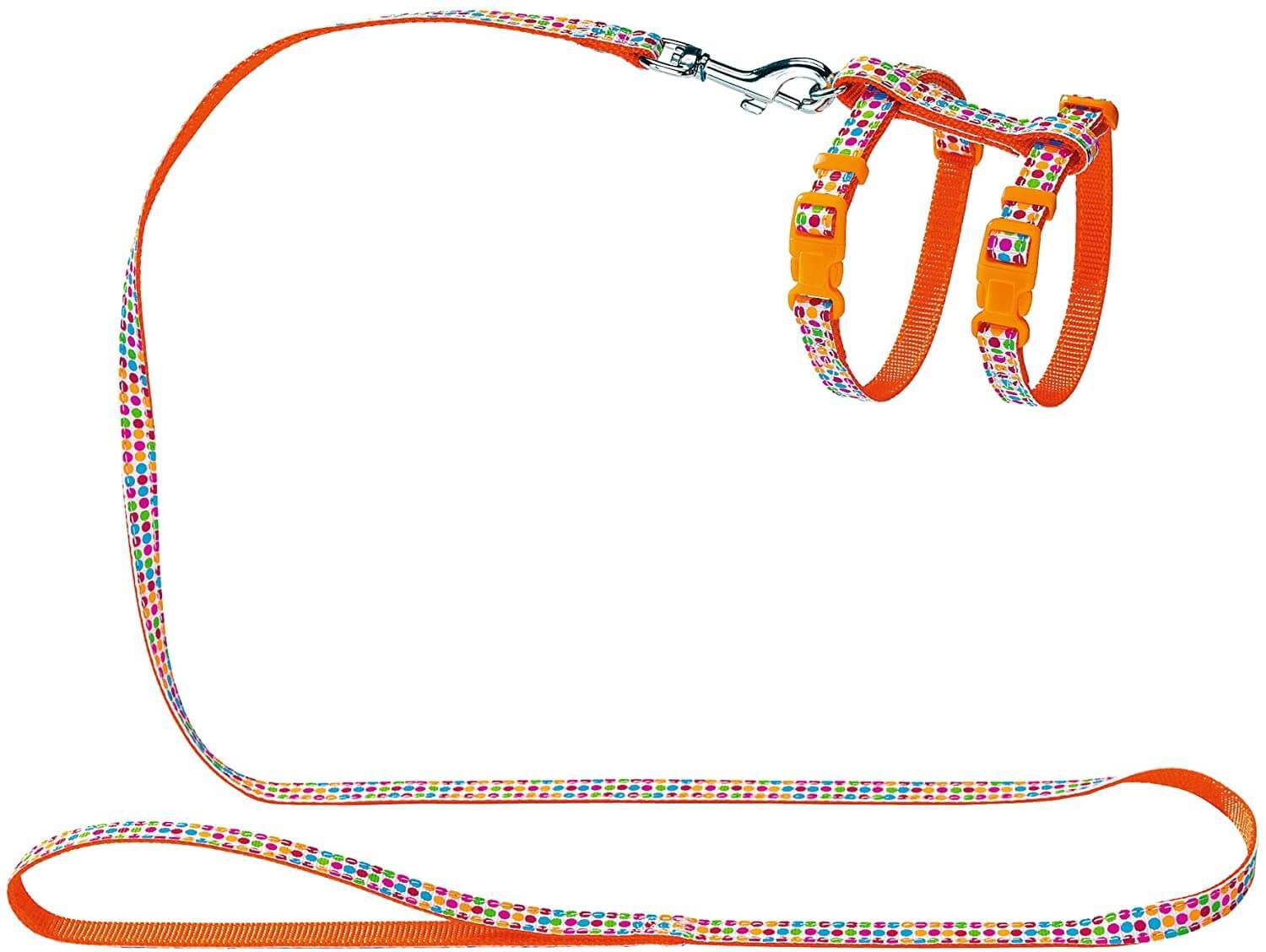 Harnais et laisse à pois pour chat – Image 3